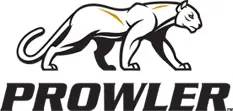 A black and white picture of the prowler logo.